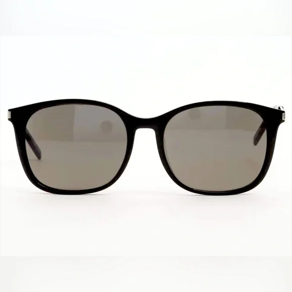 Saint Laurent Paris Sunglasses Black x Silver Metal SL111F Saint Laurent Paris Sunglasses Black Plastic x Silver Metal  main image 2